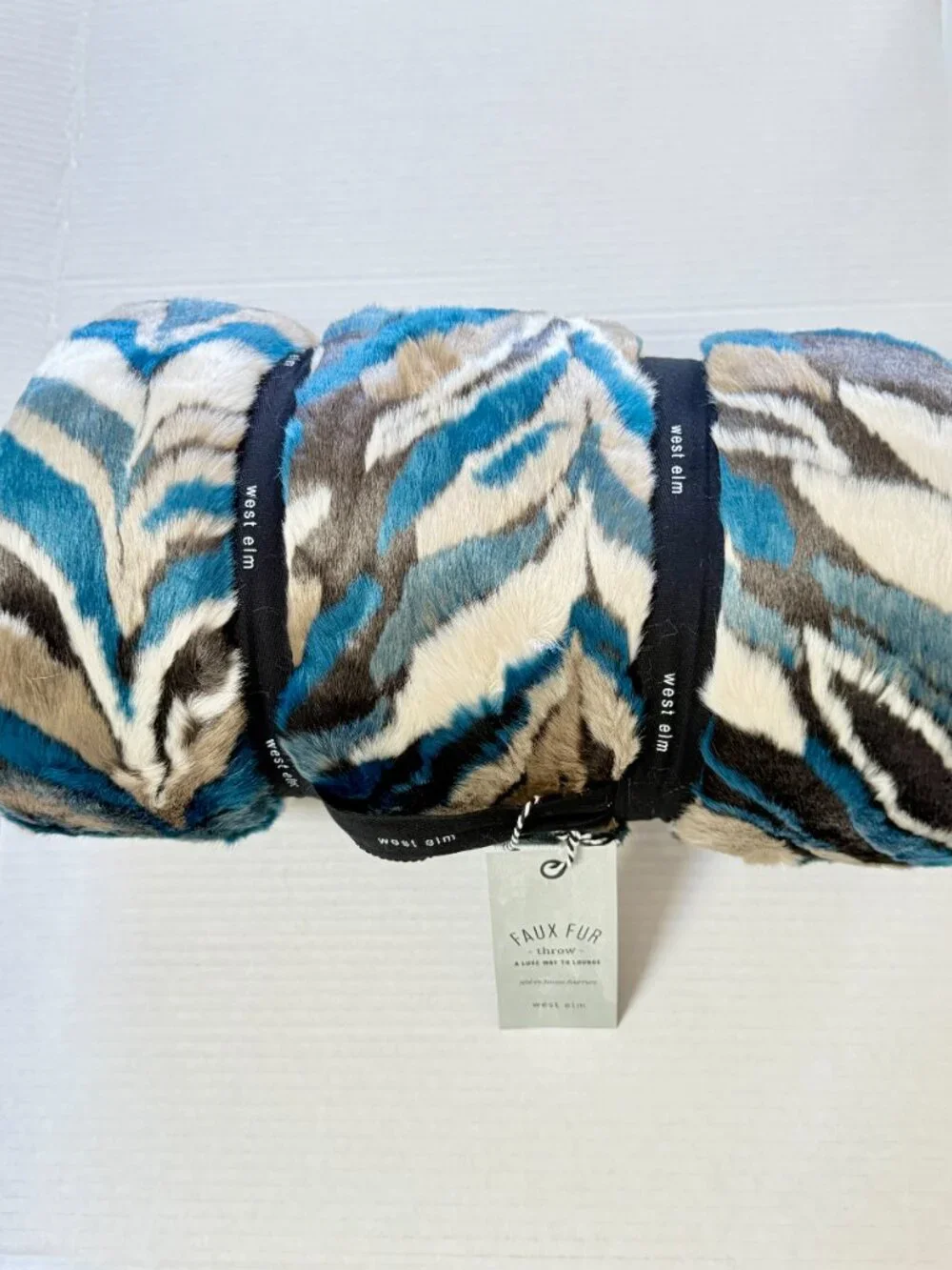 West Elm Modern Faux Fur Throw